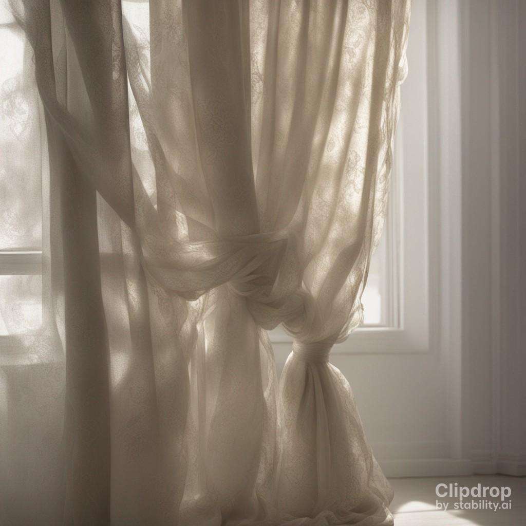 loose knot for sheer curtains - shorten curtains technique